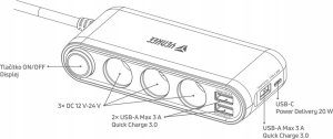 Ładowarka Yenkee YAC 470 car charger adapter       YENKEE 6