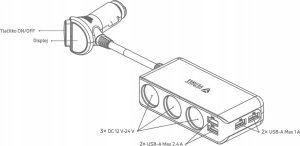 Ładowarka Yenkee YAC 450 car charger adapter       YENKEE 6
