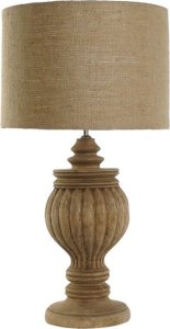 Lampa stołowa Bigbuy Home Lampa stołowa Home ESPRIT Naturalny Juta Drewno 50 W 220 V 41 x 41 x 76 cm 1