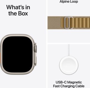 Smartwatch Apple Watch Ultra 2 GPS + Cellular 49mm Titanium Case Alpine Loop Large Beżowy  (MX4H3WB/A) 3