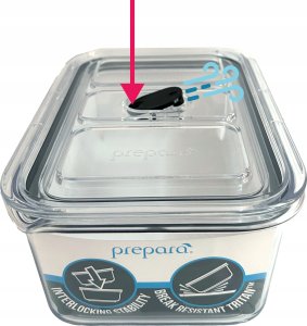 Prepara POJEMNIK KUCHENNY NA ŻYWNOŚĆ PRÓŻNIA SZCZELNY WYDAJNY ŚWIEŻOŚĆ 1,5L PREPARA 2