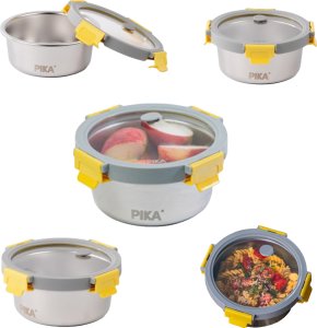 Pika POJEMNIK NA ŻYWNOŚĆ ZE STALI NIERDZEWNEJ I SZKŁA HARTOWANEGO PIKA 650 ml 1