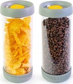 Pika ZESTAW 2 SZKLANYCH POJEMNIKÓW PRÓŻNIOWYCH NA PRZYCISK PIKA 1500 ml 1