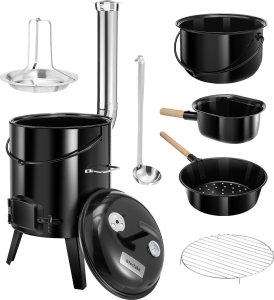 Tectake Kuchnia polowa Rocket, 17 l, 5 w 1, z akcesoriami - czarny 1