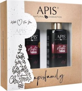 Apis Night Fever zestaw nawilżający żel do mycia ciała 300ml + rozświetlający balsam do ciała 300ml 1