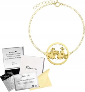 Radziszewska Jewellery Złota Bransoletka z Perkusją 925 Perkusja Łańcuszek GRAWER DEDYKACJA GRATIS 1