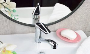 Sotbe SOTBE MARDOLA bateria stojąca nawannowa 3-otworowa + bateria umywalkowa obrotowa 4