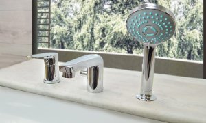 Sotbe SOTBE MARDOLA bateria stojąca nawannowa 3-otworowa + bateria umywalkowa obrotowa 6