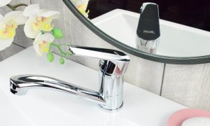 Sotbe SOTBE MARDOLA bateria stojąca nawannowa 3-otworowa + bateria umywalkowa obrotowa 8