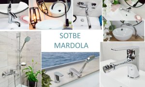 Sotbe SOTBE MARDOLA bateria stojąca nawannowa 3-otworowa + bateria umywalkowa obrotowa 9