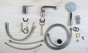 Sotbe SOTBE MARDOLA bateria stojąca nawannowa 3-otworowa + bateria umywalkowa obrotowa 10