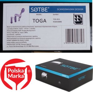 Bateria wannowa Sotbe SOTBE TOGA bateria stojąca nawannowa 3-otworowa na brzeg wanny 3