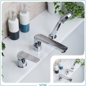 Bateria wannowa Sotbe SOTBE TOGA bateria stojąca nawannowa 3-otworowa na brzeg wanny 6