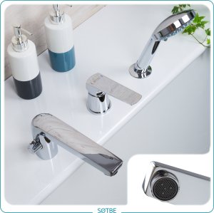 Bateria wannowa Sotbe SOTBE TOGA bateria stojąca nawannowa 3-otworowa na brzeg wanny 7