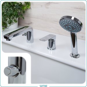 Bateria wannowa Sotbe SOTBE TOGA bateria stojąca nawannowa 3-otworowa na brzeg wanny 8