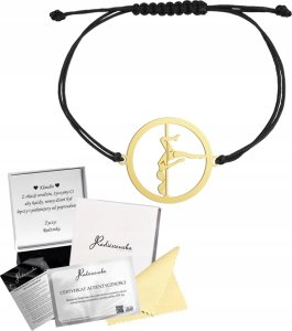 Radziszewska Jewellery Bransoletka Złota Pole Dance SREBRO 925 Sznurek Prezent GRAWER GRATIS 1