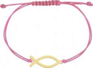 Radziszewska Jewellery Bransoletka Złota Ryba Ichtys Sznurek SREBRO 925 Prezent DEDYKACJA GRATIS 4