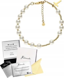 Radziszewska Jewellery Perłowy Różaniec Bransoletka Złota Krzyżyk Prezent Biżuteria Srebro 925 1
