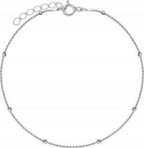 Radziszewska Jewellery Bransoletka Srebrna Łańcuszek Kulki 925 Prezent na Dzień Kobiet ŻYCZENIA 1