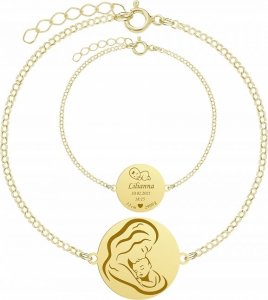 Radziszewska Jewellery Złota Bransoletka Metryczka Dziecka Imię Dziecka 925 Prezent GRAWER GRATIS 1