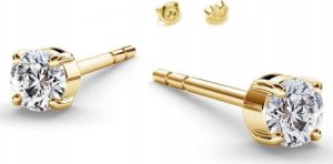 Radziszewska Jewellery Kolczyki Złote Cyrkonie Wkrętki 925 Dedykacja Biżuteria Prezent Kobieta 2