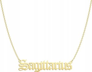 Radziszewska Jewellery Złoty Naszyjnik Strzelec Sagittarius 925 Znak Zodiaku DEDYKACJA GRATIS 1