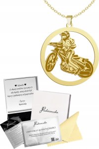 Radziszewska Jewellery Złoty Naszyjnik SPEEDWAY Żużel 925 Łańcuszek Prezent GRAWER GRATIS 1