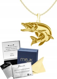 Radziszewska Jewellery Złoty Naszyjnik Szczupak Ryba Łańcuszek SREBRO 925 Grawer Dedykacja Prezent 1