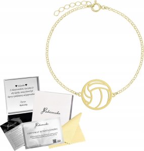 Radziszewska Jewellery Bransoletka Złota Piłka do Siatkówki Łańcuszek SREBRO 925 DEDYKACJA GRATIS 1