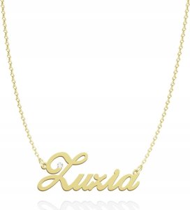 Radziszewska Jewellery ZŁOTY NASZYJNIK Z IMIENIEM ZUZIA ŁAŃCUSZEK SREBRO 925 PREZENT DEDYKACJA 5