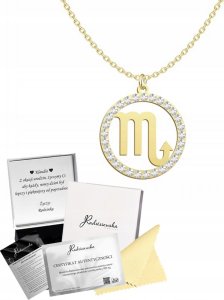 Radziszewska Jewellery Złoty Naszyjnik Zodiak Skorpion Znak Zodiaku Srebro 925 DEDYKACJA GRATIS 1
