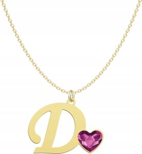 Radziszewska Jewellery Złoty Naszyjnik z Literką D Litera Łańcuszek Serce 925 DEDYKACJA GRATIS 5