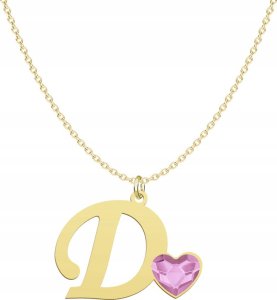 Radziszewska Jewellery Złoty Naszyjnik z Literką D Litera Łańcuszek Serce 925 DEDYKACJA GRATIS 6