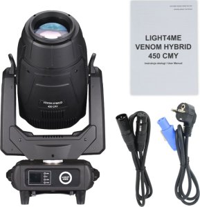 LIGHT4ME LIGHT4ME VENOM HYBRID 450 CMY głowica ruchoma LED hybryda spot beam oświetlenie sceniczne 8