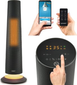 Termowentylator Yoer FARELKA Elektryczna TERMOWENTYLATOR Ceramiczny ECO Grzejnik 2500W + WI-FI + Pilot - Yoer SkyTower FH06G 1