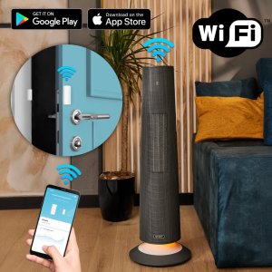 Termowentylator Yoer FARELKA Elektryczna TERMOWENTYLATOR Ceramiczny ECO* Grzejnik 2500W + WI-FI + Pilot - SkyTower FH06G 11