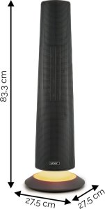 Termowentylator Yoer FARELKA Elektryczna TERMOWENTYLATOR Ceramiczny ECO* Grzejnik 2500W + WI-FI + Pilot - SkyTower FH06G 14