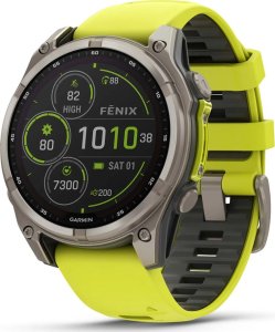 Zegarek sportowy Garmin Fenix 8 Solar Sapphire Żółty  (010-02906-21) 1