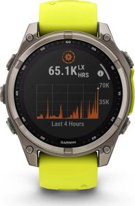 Zegarek sportowy Garmin Fenix 8 Solar Sapphire Żółty  (010-02906-21) 2