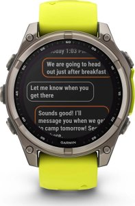 Zegarek sportowy Garmin Fenix 8 Solar Sapphire Żółty  (010-02906-21) 9