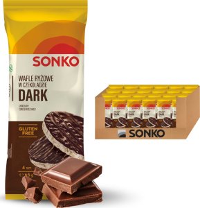 SONKO 28x SONKO Wafle ryżowe w czekoladzie deserowej 65g 1