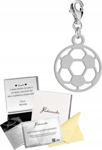 Radziszewska Jewellery Charms Srebrny Piłka Nożna Karabińczyk Srebro 925 Prezent DEDYKACJA GRATIS 1