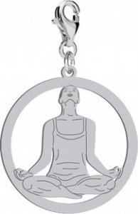 Radziszewska Jewellery Charms Srebrny Kwiat Lotosu Joga 925 Prezent DEDYKACJA GRATIS 1