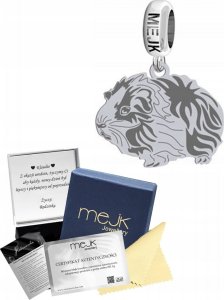 Radziszewska Jewellery Charms Srebrny Świnka Morska 925 Modułowy Zawieszka DEDYKACJA GRATIS 1