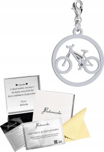 Radziszewska Jewellery Charms Srebrny ROWER Karabińczyk 925 Prezent Kobieta ŻYCZENIA GRATIS 1