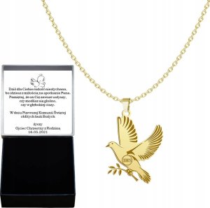 Radziszewska Jewellery Pozłacany Naszyjnik Gołąb z hostią GRAWER GRATIS 1