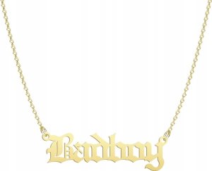 Radziszewska Jewellery Pozłacany Naszyjnik BAD BOY DEDYKACJA 1