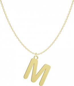 Radziszewska Jewellery Pozłacany naszyjnik litera M - DEDYKACJA GRATIS 1