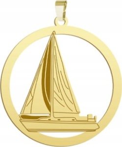 Radziszewska Jewellery ZŁOTA ZAWIESZKA ŻAGLÓWKA ŻEGLARSTWO SREBRO 925 PREZENT GRAWER GRATIS 2