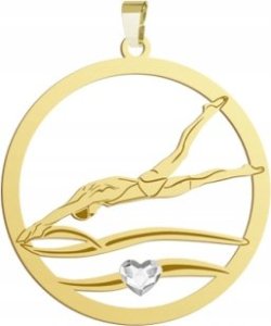 Radziszewska Jewellery Złota Zawieszka Pływak Pływanie Wisiorek Prezent SREBRO 925 GRAWER GRATIS 2